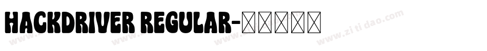 HACKDRIVER Regular字体转换